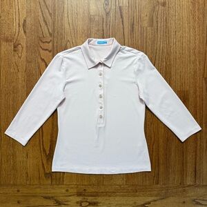 J. McLaughlin light pink 3/4 sleeve Catalina Cloth blouse top size XS